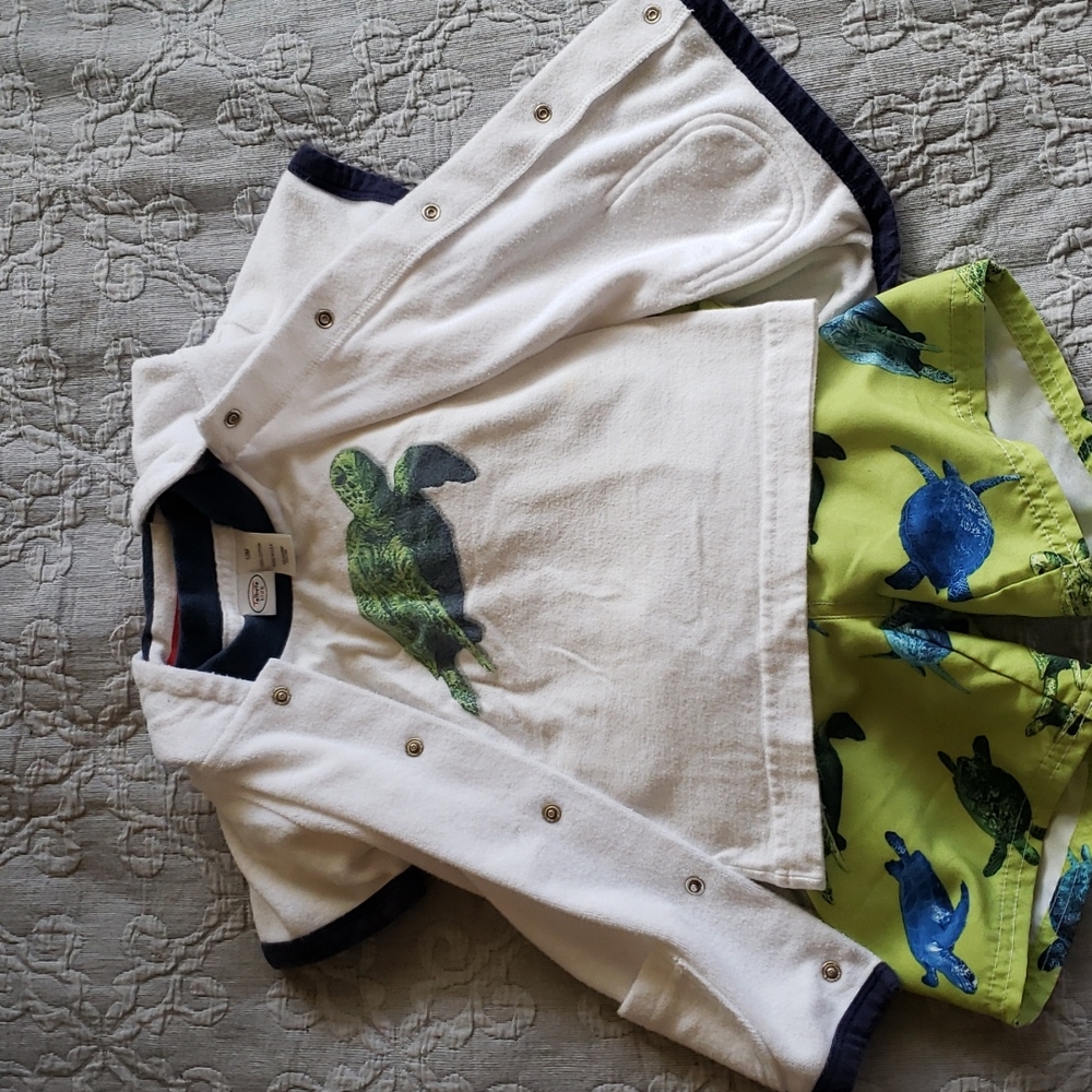 Talbots Kids swim suit & t-shirt with cover up